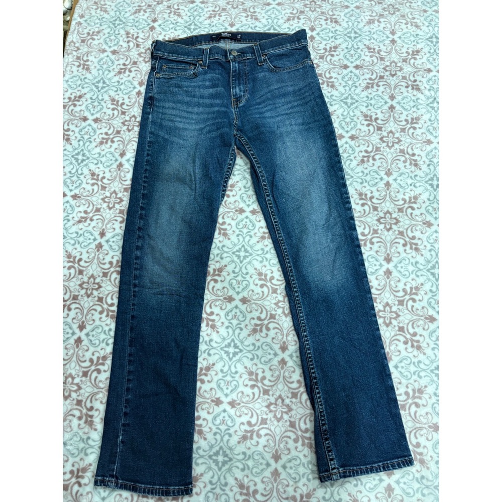 Hollister Slim Straight Jeans Mens 29x32 Blue Epic Flex Denim Medium Wash